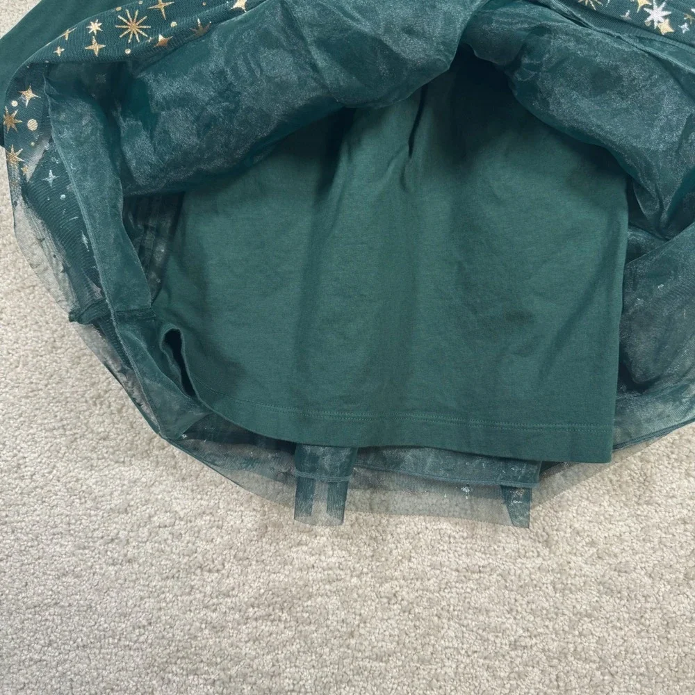 Hanna Andersson Tulle Shimmer Star Print Dress 2T Toddler Girls Christmas